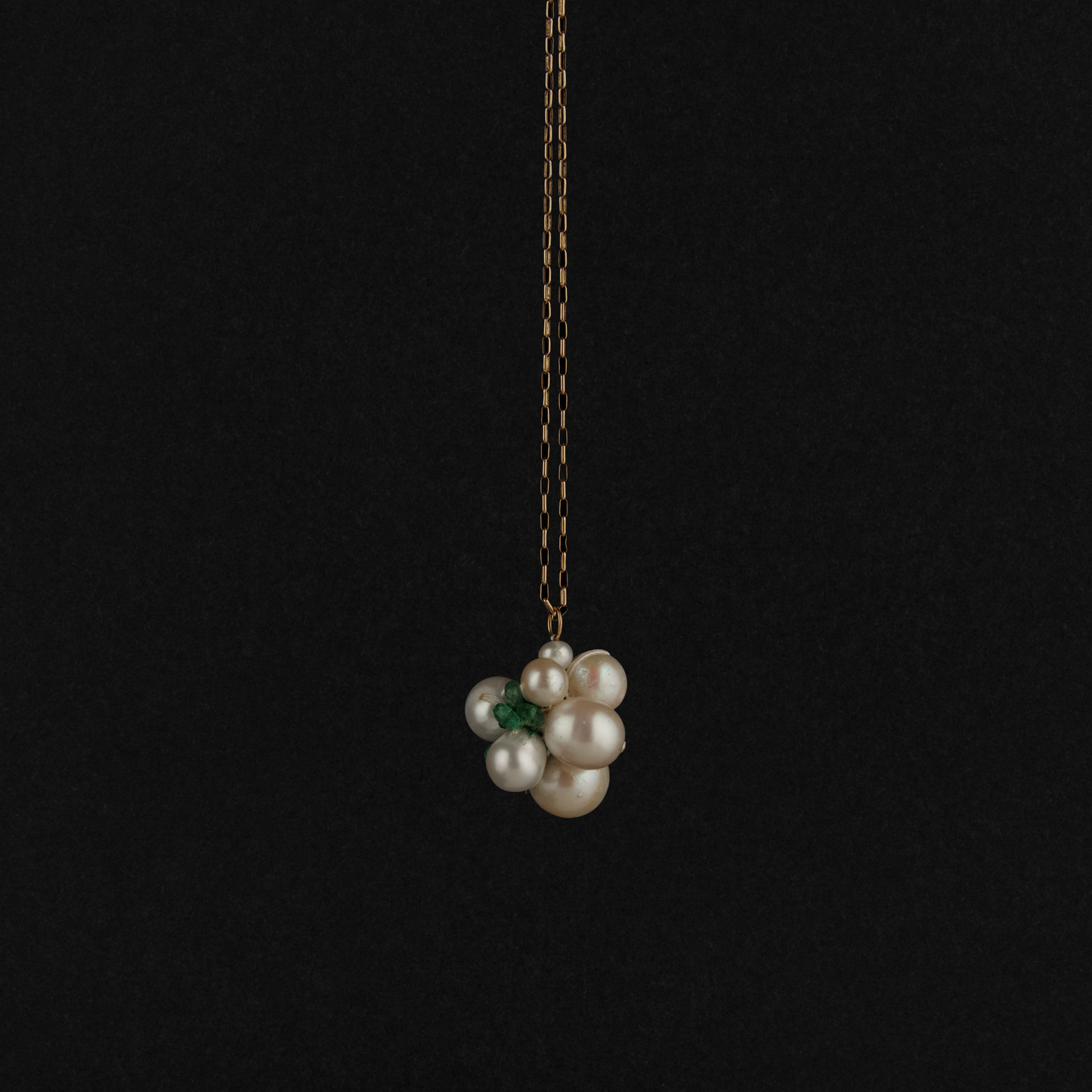 Emerald Round Cluster Charm