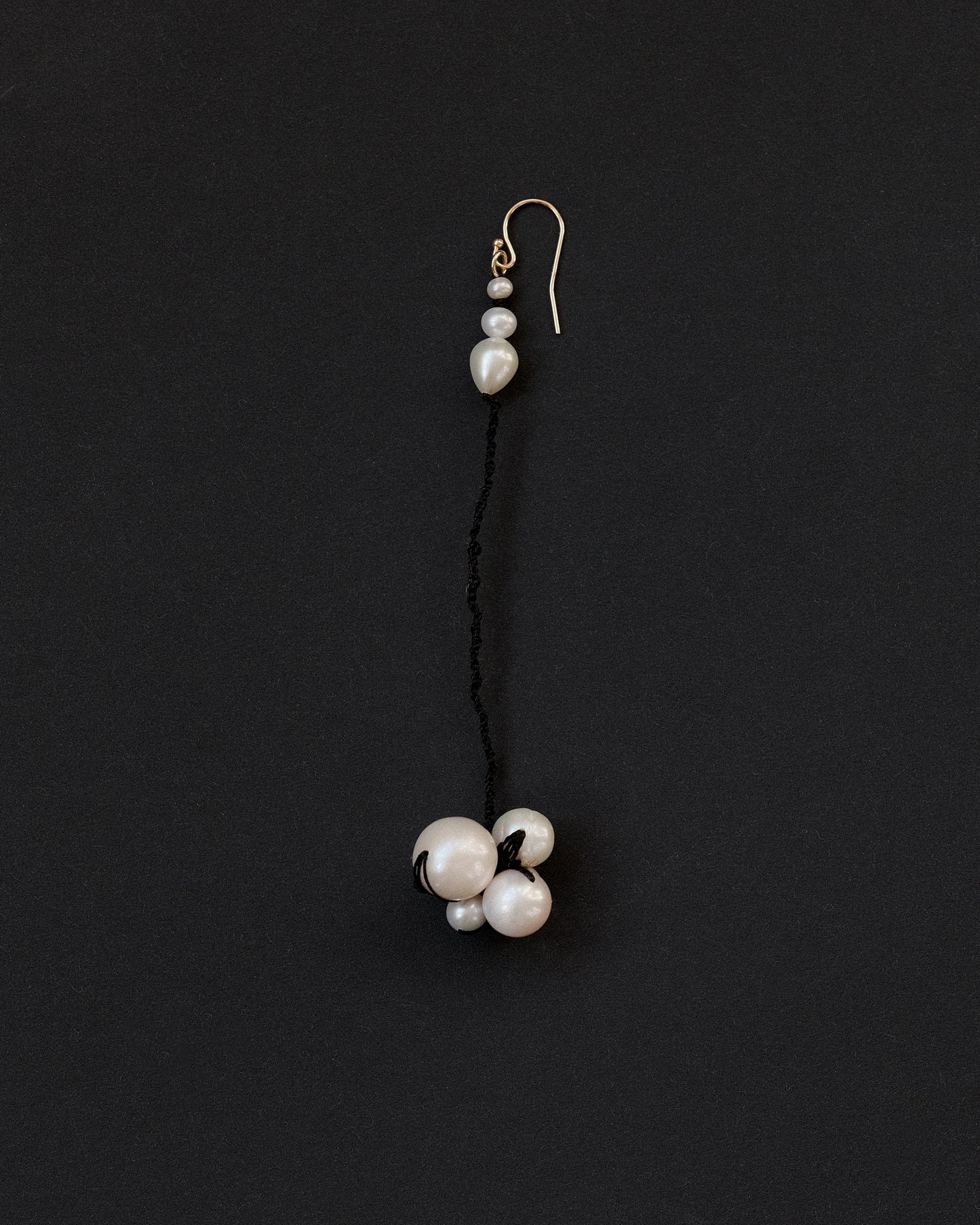 Long Black Earring