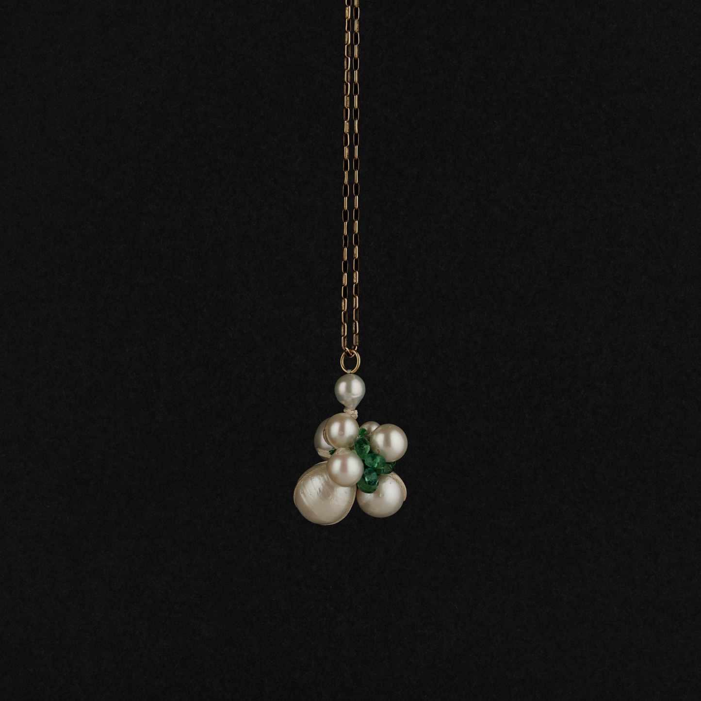 Emerald Round Cluster Charm II