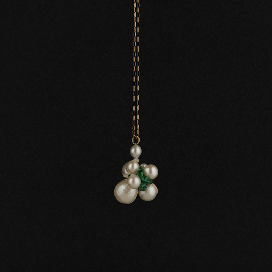 Emerald Round Cluster Charm II
