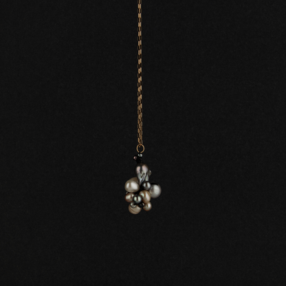 Grey + Cream Pearl Cluster Charm