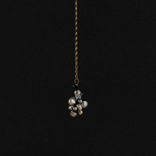 Grey + Cream Pearl Cluster Charm