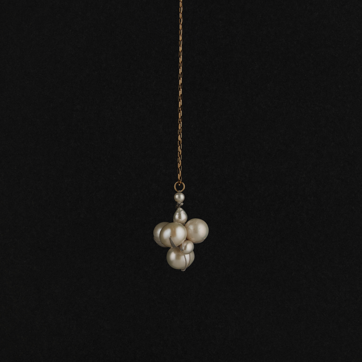 Grey Pearl Cluster Charm