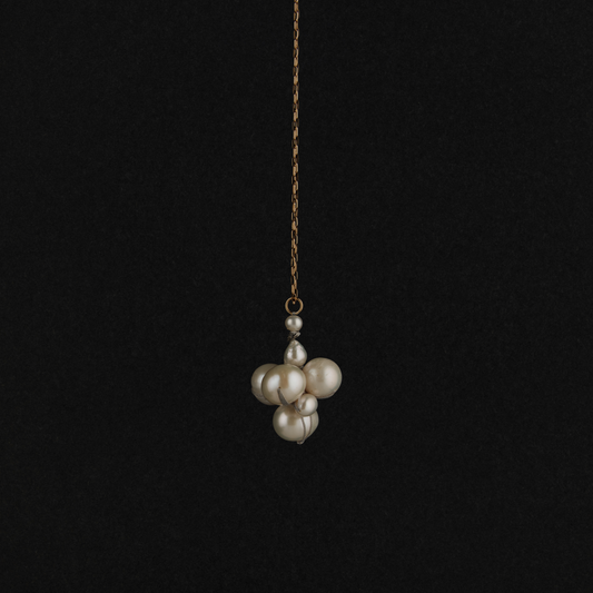 Grey Pearl Cluster Charm