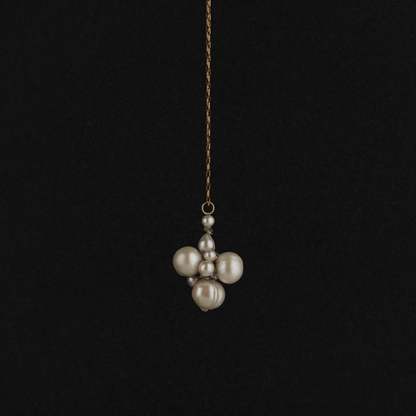 Grey Pearl Cluster Charm