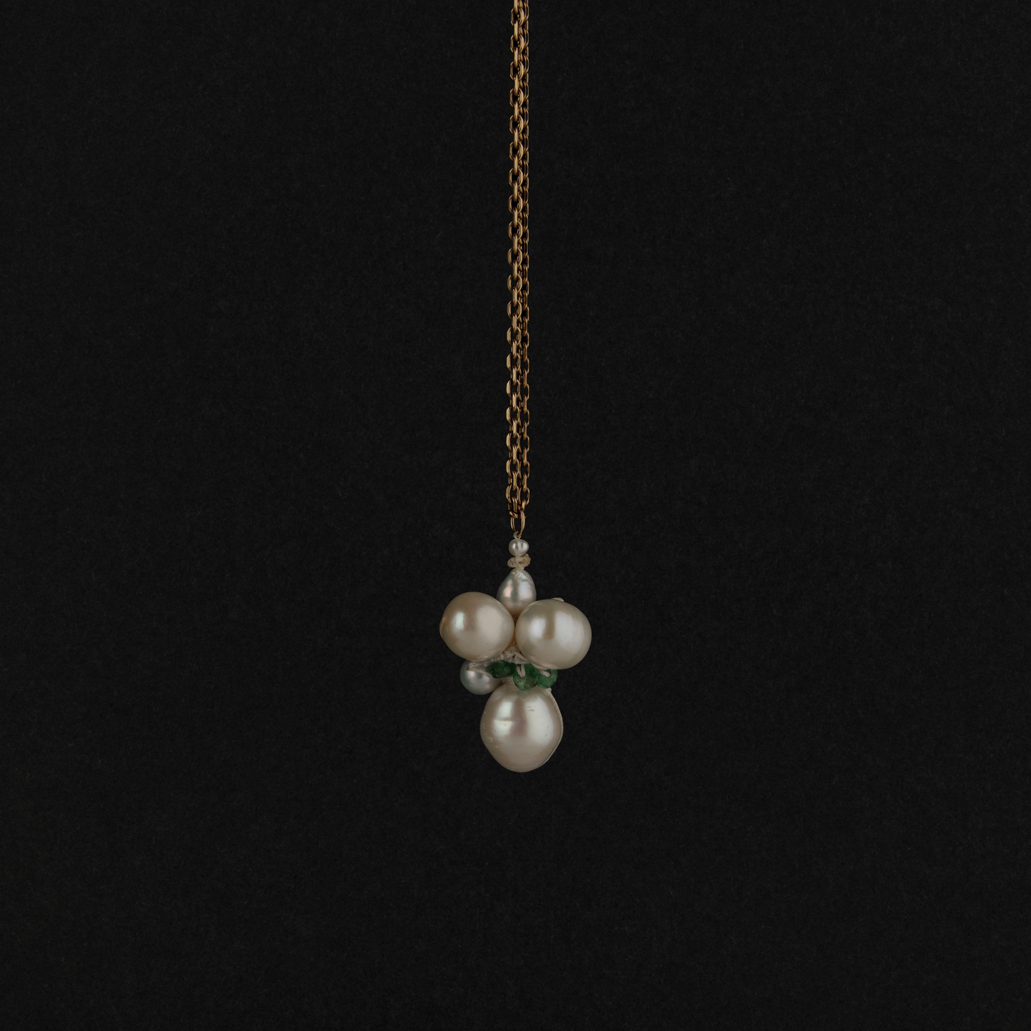 Emerald Cross Cluster Charm