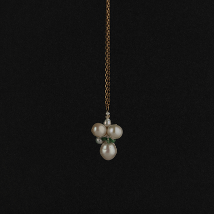 Emerald Cross Cluster Charm