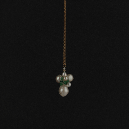 Emerald Cross Cluster Charm