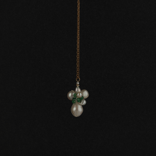 Emerald Cross Cluster Charm