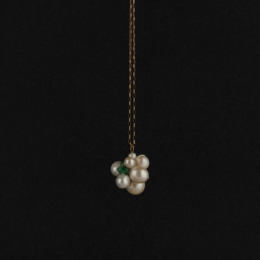 Emerald Round Cluster Charm