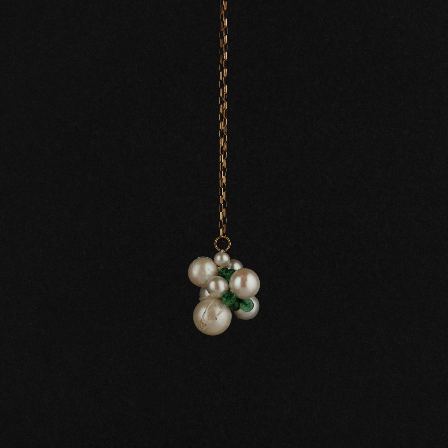 Emerald Round Cluster Charm