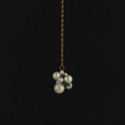Emerald Round Cluster Charm