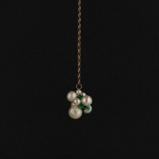 Emerald Round Cluster Charm