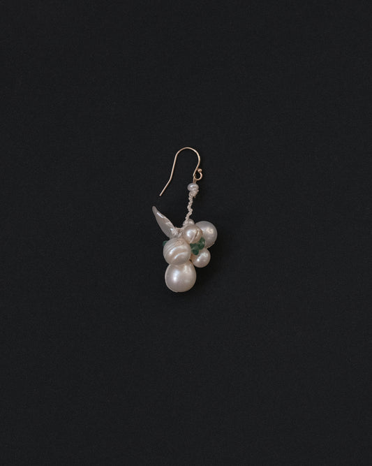 Emerald + Pearl Earring Wing