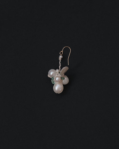 Emerald + Pearl Earring Wing