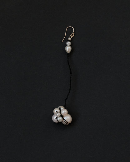 Long Black Earring