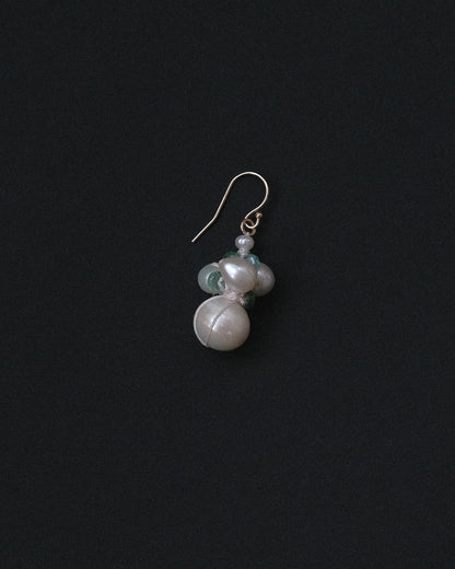 Pearl + Emerald Earring Ball