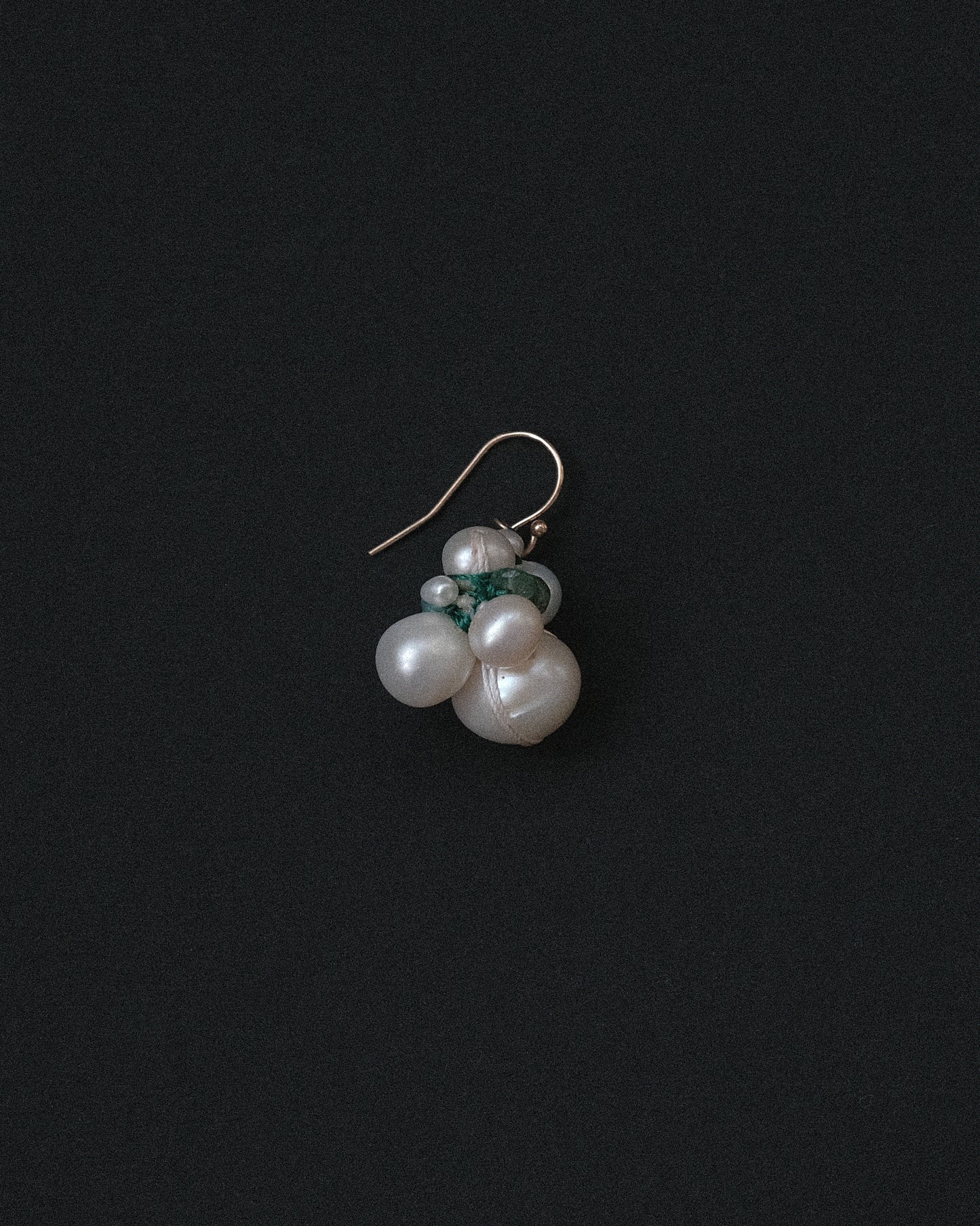 Pearl Emerald Earring Cluster