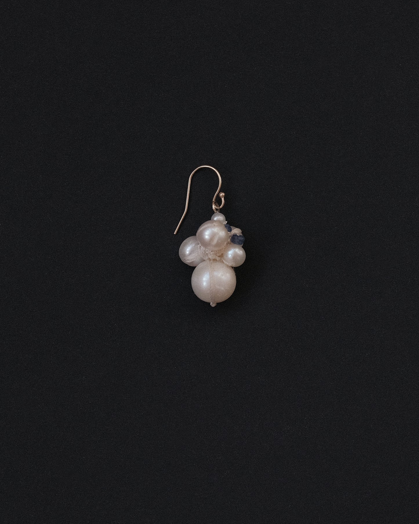Sapphire Pearl Cluster Earring